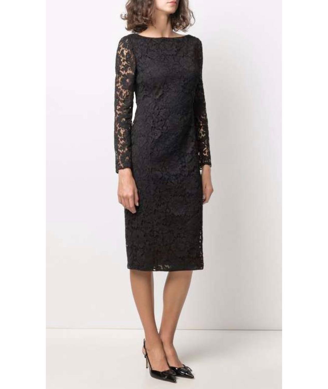 VALENTINO Черное вискозное коктейльное платье, фото 3