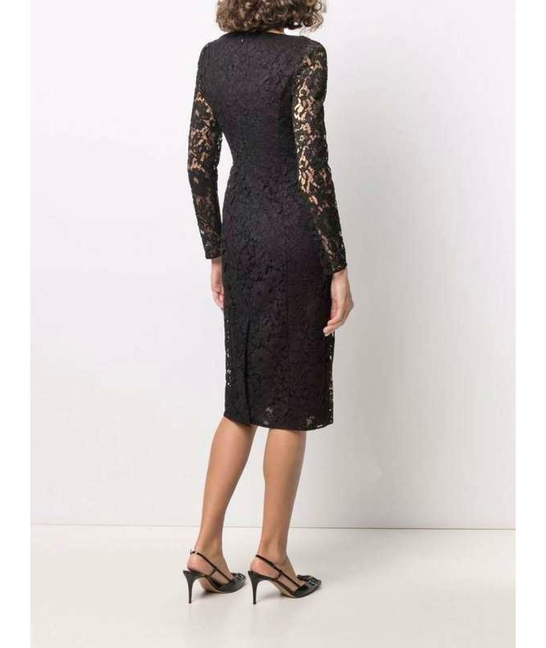 VALENTINO Черное вискозное коктейльное платье, фото 2