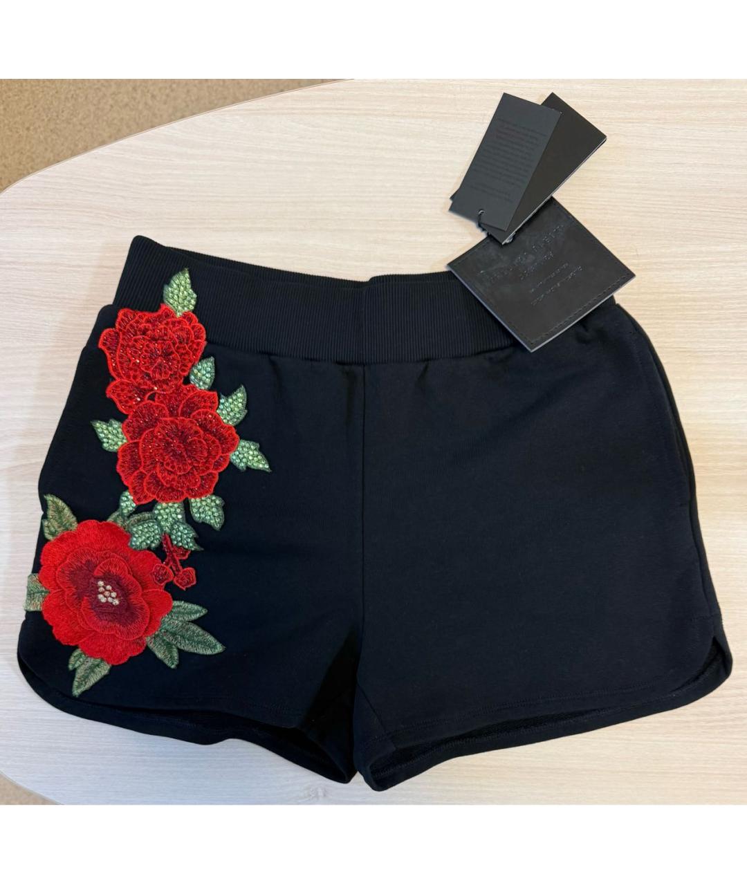 PHILIPP PLEIN Черные хлопковые шорты, фото 5