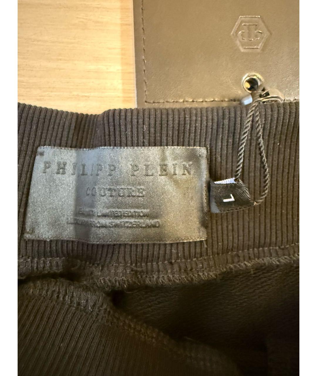 PHILIPP PLEIN Черные хлопковые шорты, фото 4