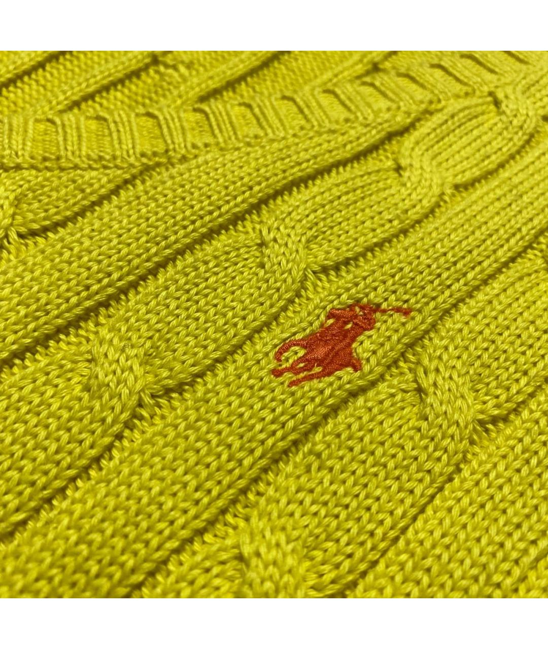 POLO RALPH LAUREN Желтый хлопковый джемпер / свитер, фото 3