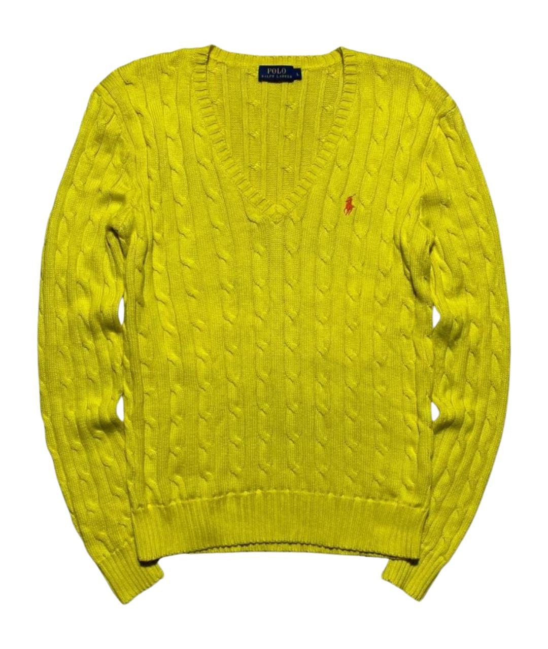 POLO RALPH LAUREN Желтый хлопковый джемпер / свитер, фото 1