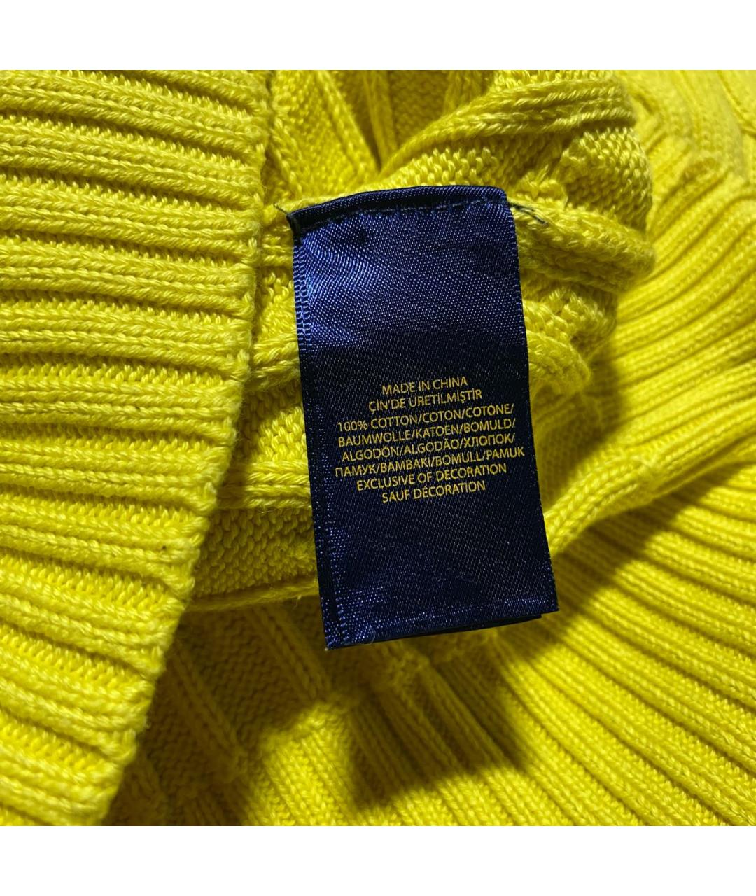 POLO RALPH LAUREN Желтый хлопковый джемпер / свитер, фото 7