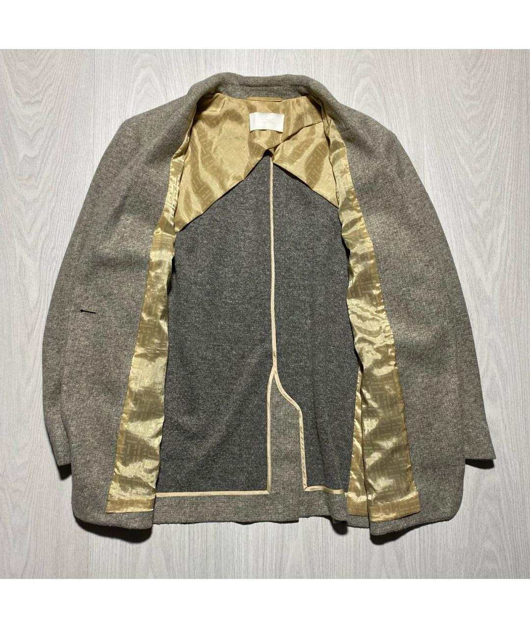 HUGO BOSS Бежевый шерстяной жакет/пиджак, фото 7