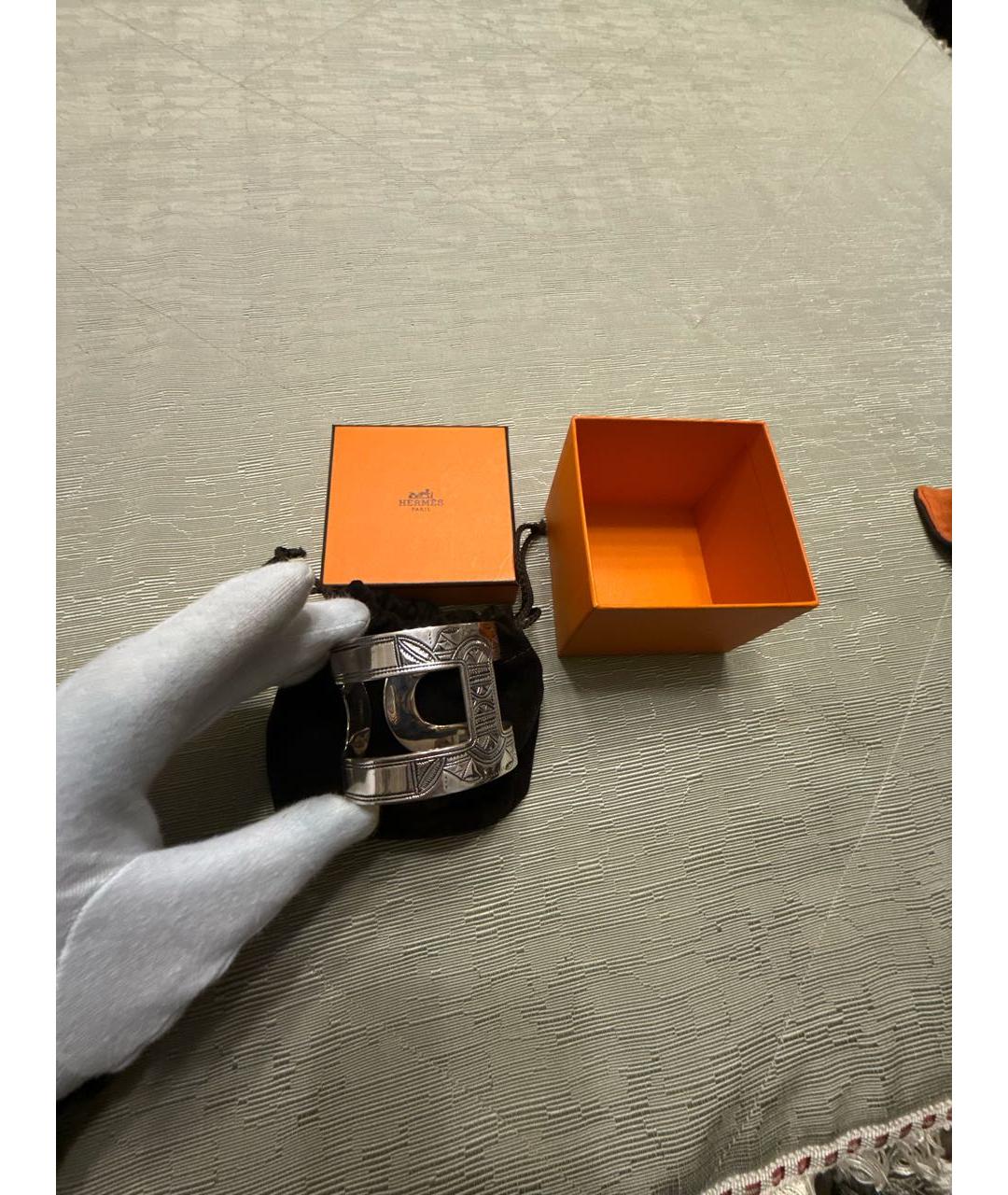HERMES Серебрянный серебряный браслет, фото 2