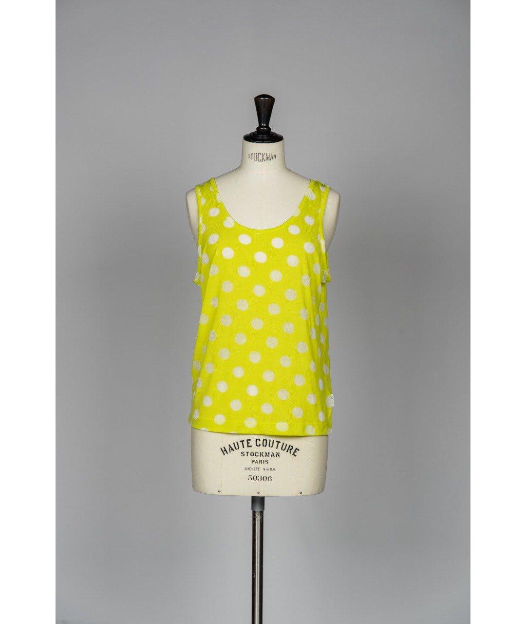 PAUL SMITH Желтая вискозная майка, фото 3