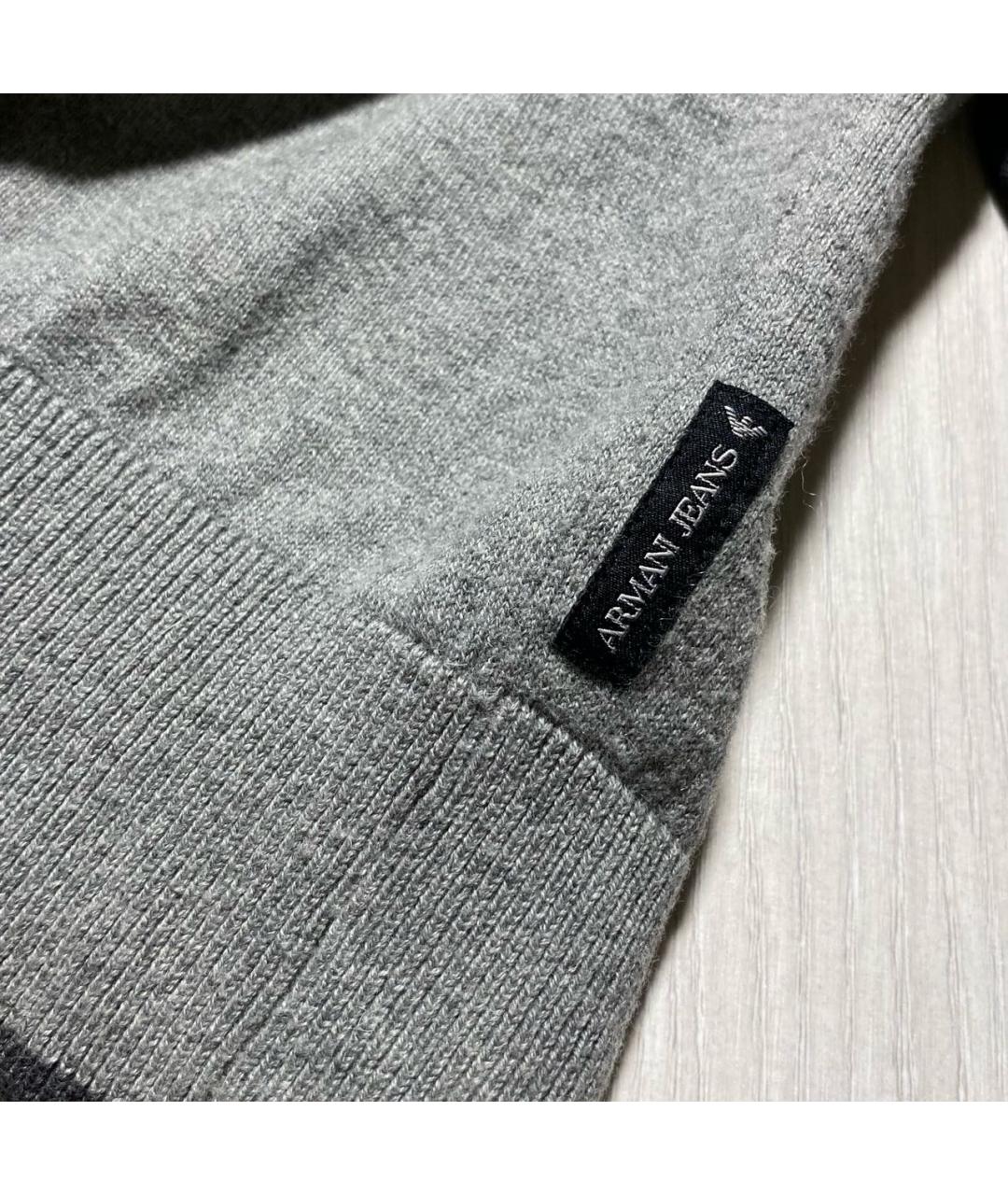 ARMANI JEANS Серый хлопковый кардиган, фото 8