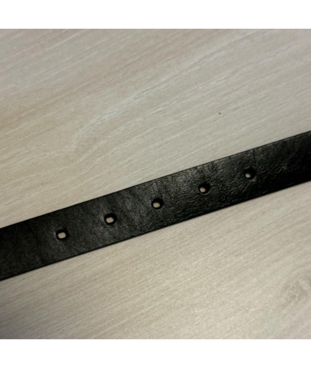 SAINT LAURENT Черный кожаный ремень, фото 7