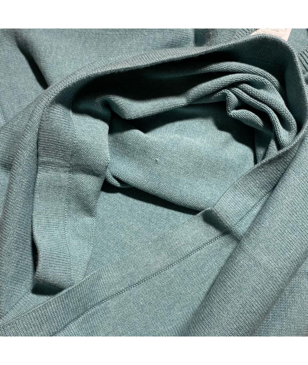 WEEKEND MAX MARA Бирюзовый вискозный джемпер / свитер, фото 7