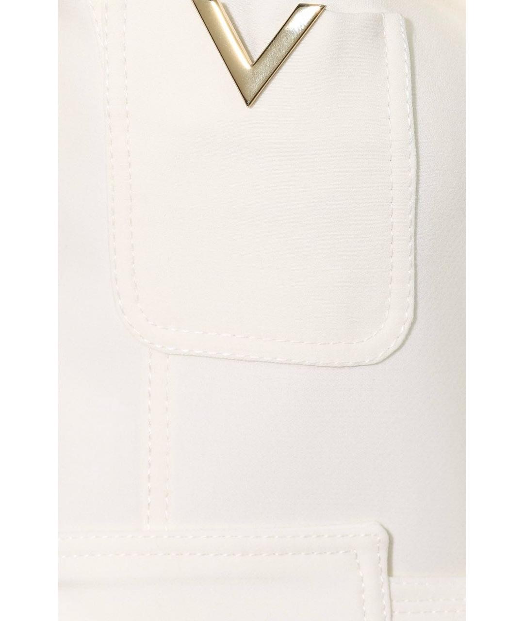 VALENTINO Белое шерстяное повседневное платье, фото 4