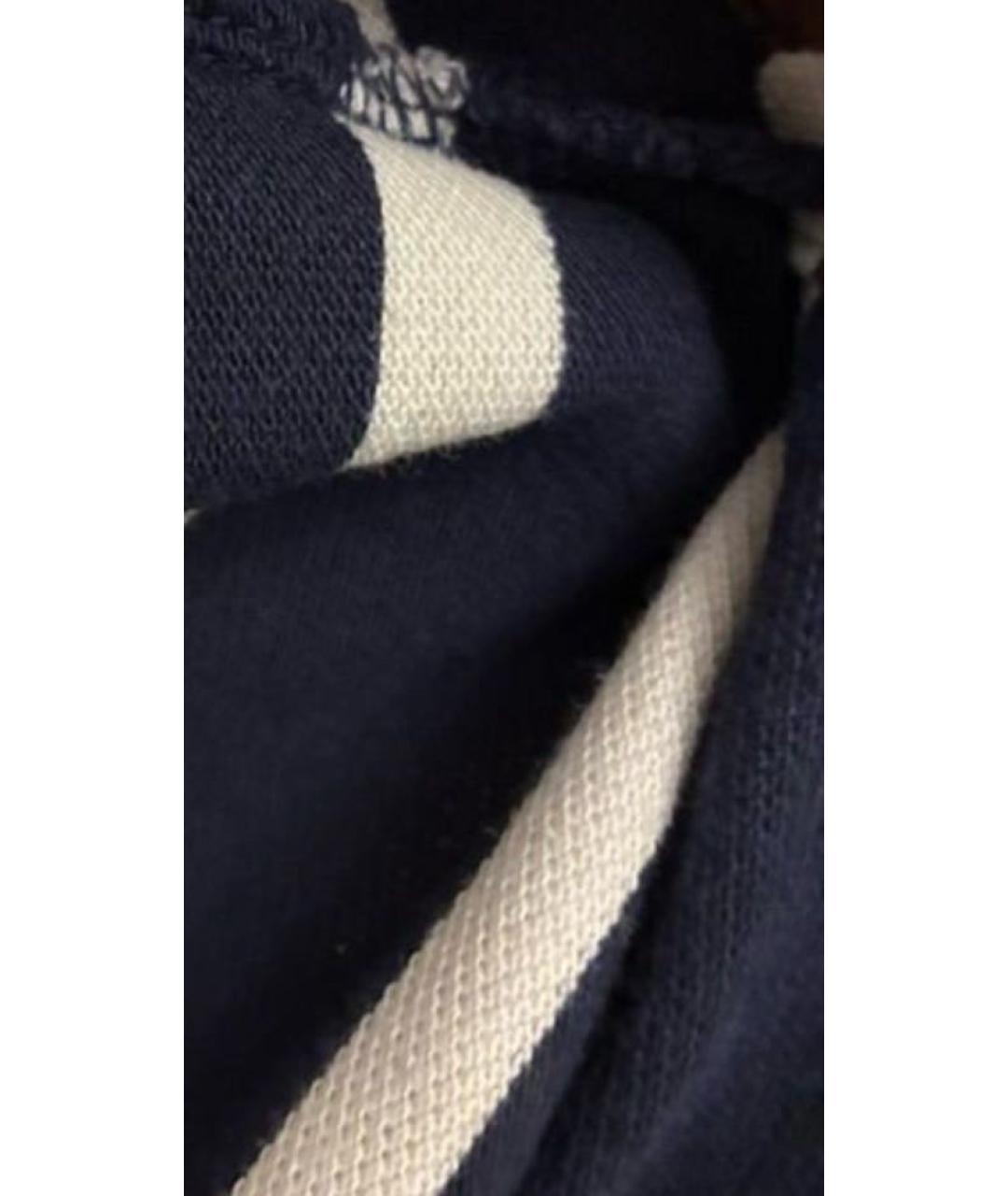 POLO RALPH LAUREN Темно-синее хлопковое поло с коротким рукавом, фото 4