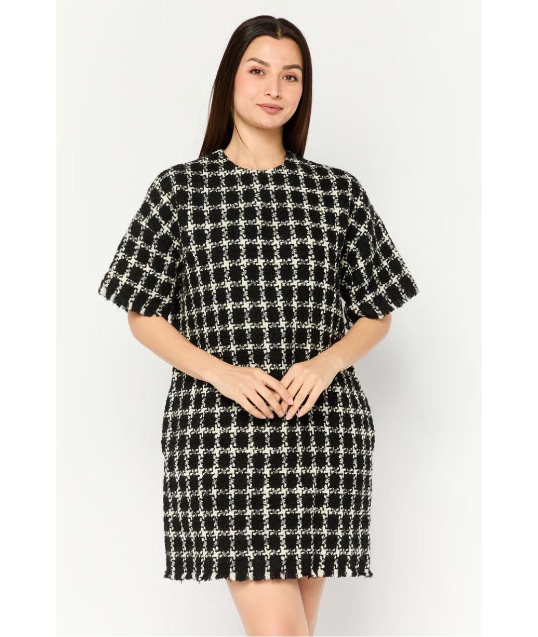 VALENTINO Мульти шерстяное повседневное платье, фото 3