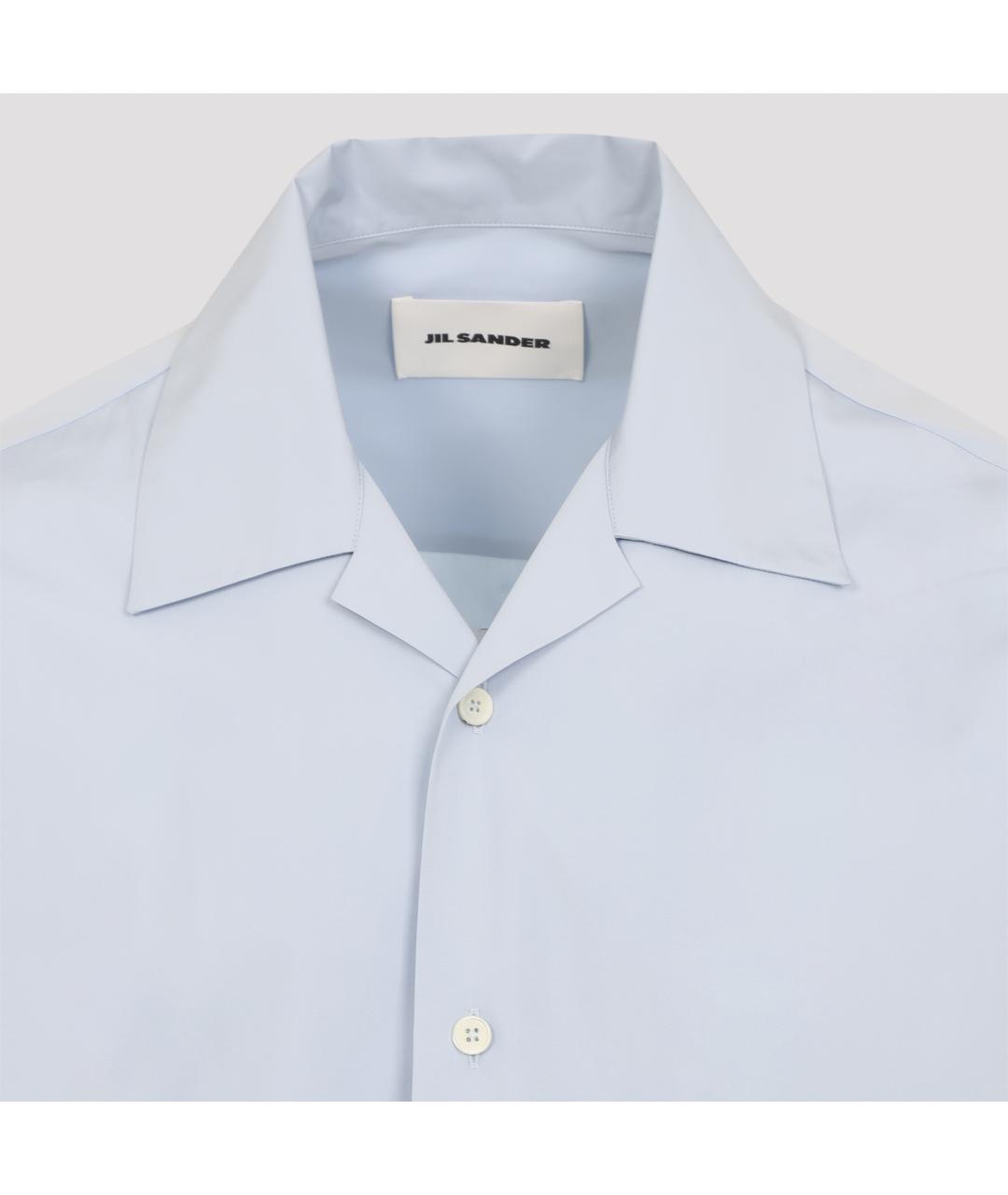JIL SANDER Голубая хлопковая кэжуал рубашка, фото 3