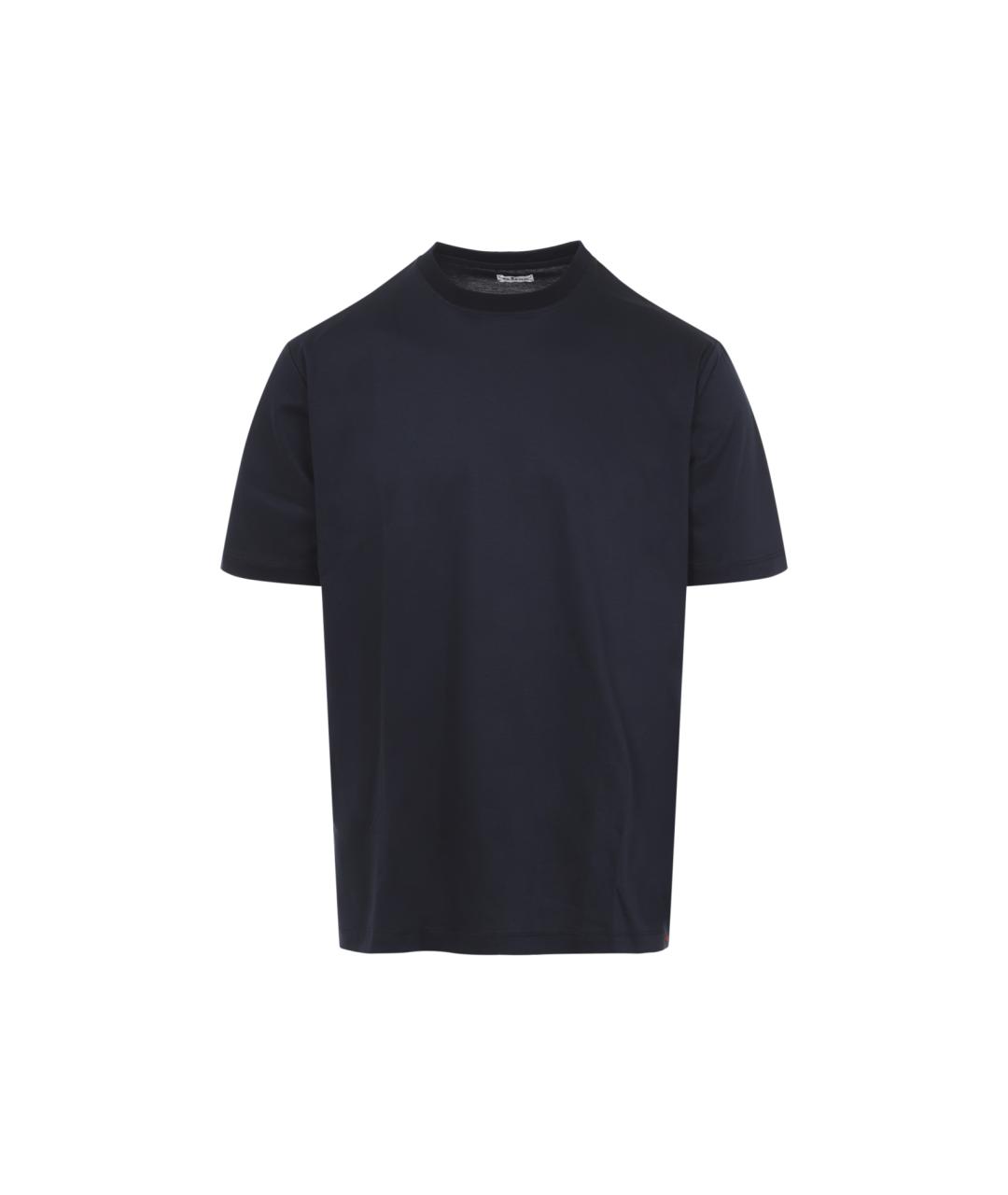 KITON Синяя хлопковая футболка, фото 1