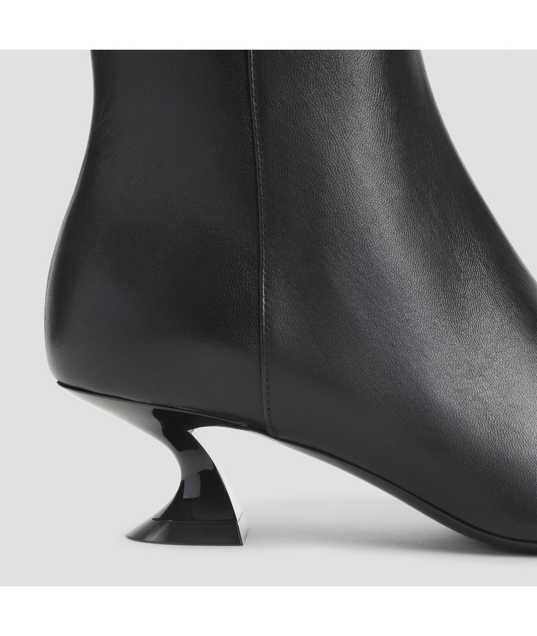 LANVIN Черные кожаные ботильоны, фото 4