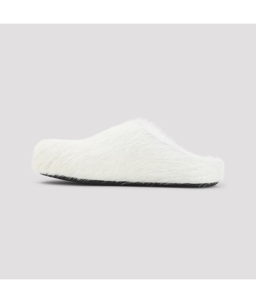 MARNI Белые кожаные сабо, фото 4