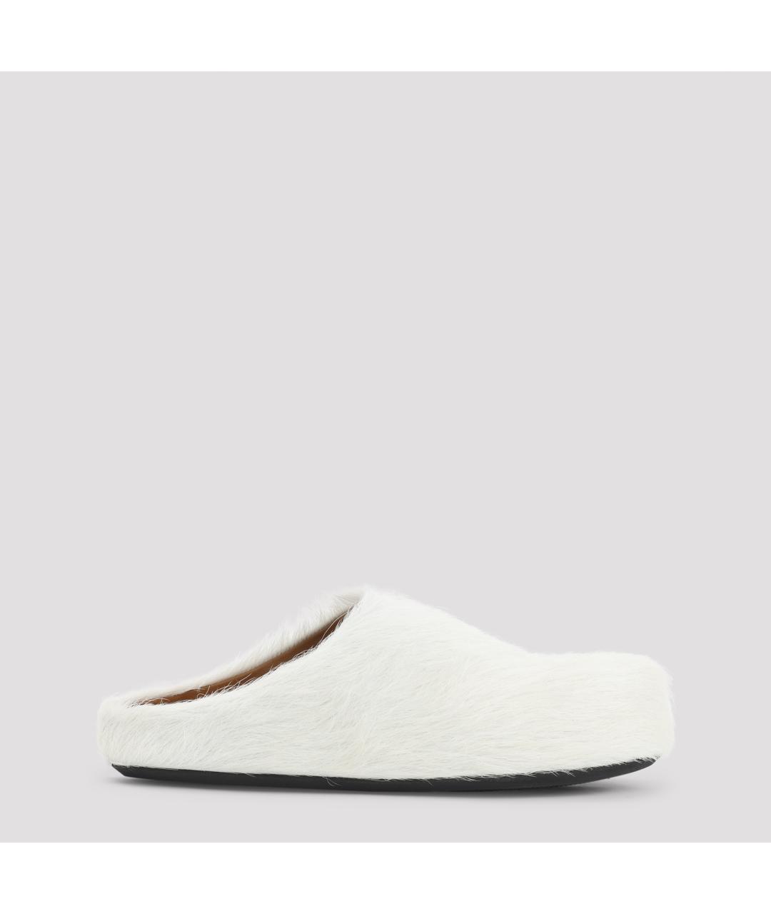 MARNI Белые кожаные сабо, фото 2