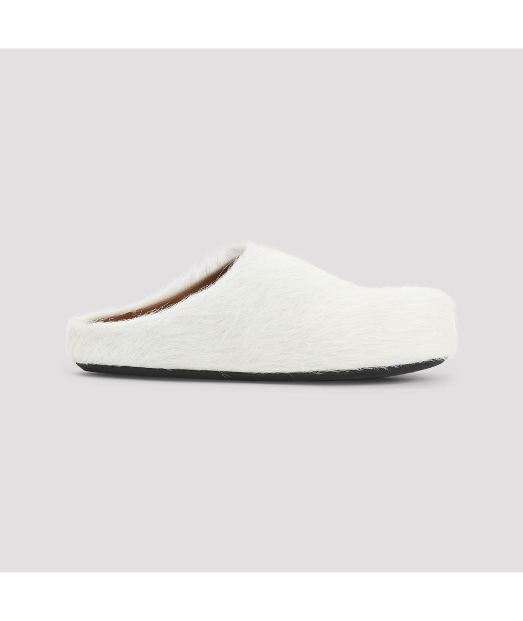 MARNI Белые кожаные сабо, фото 3