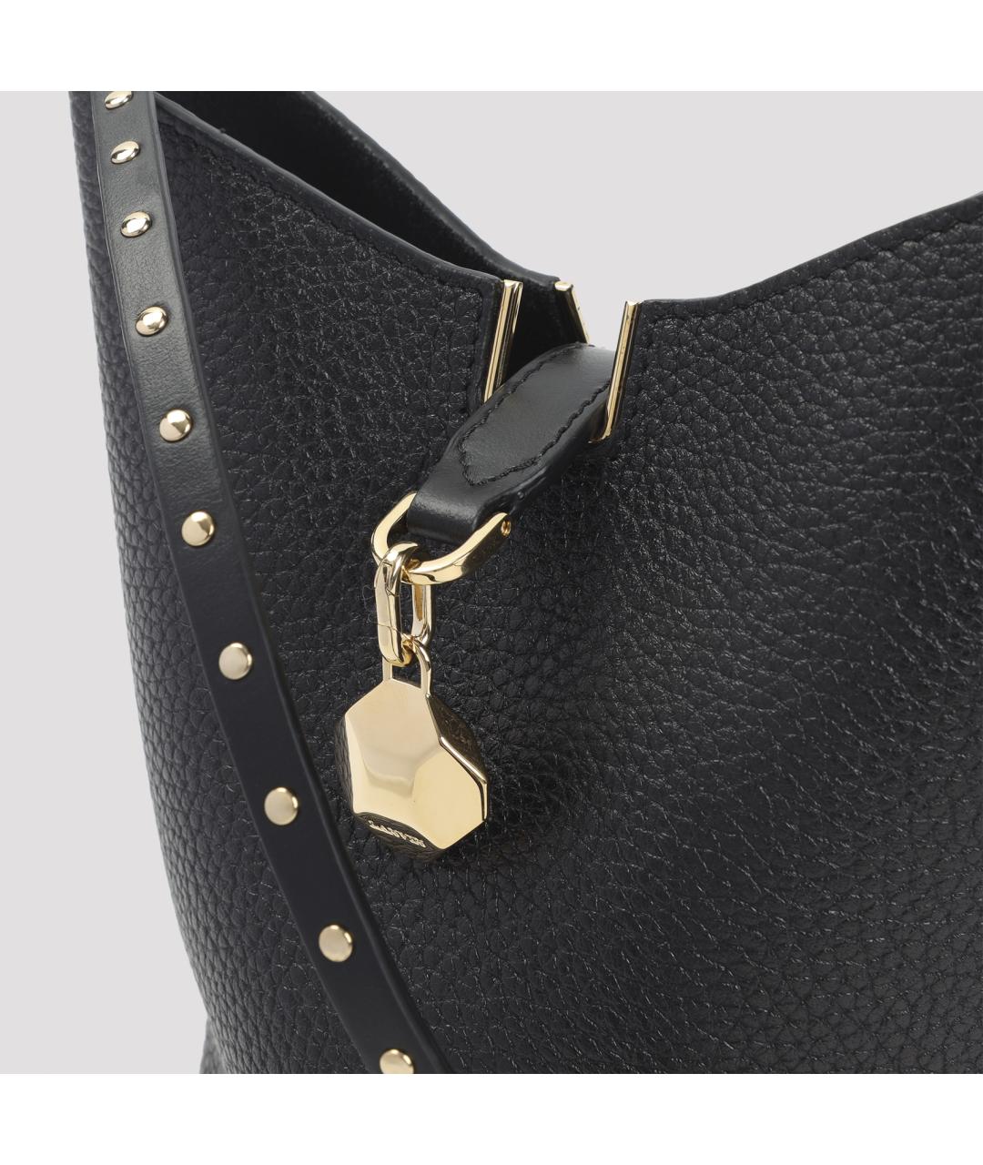 LANVIN Черная кожаная сумка через плечо, фото 3