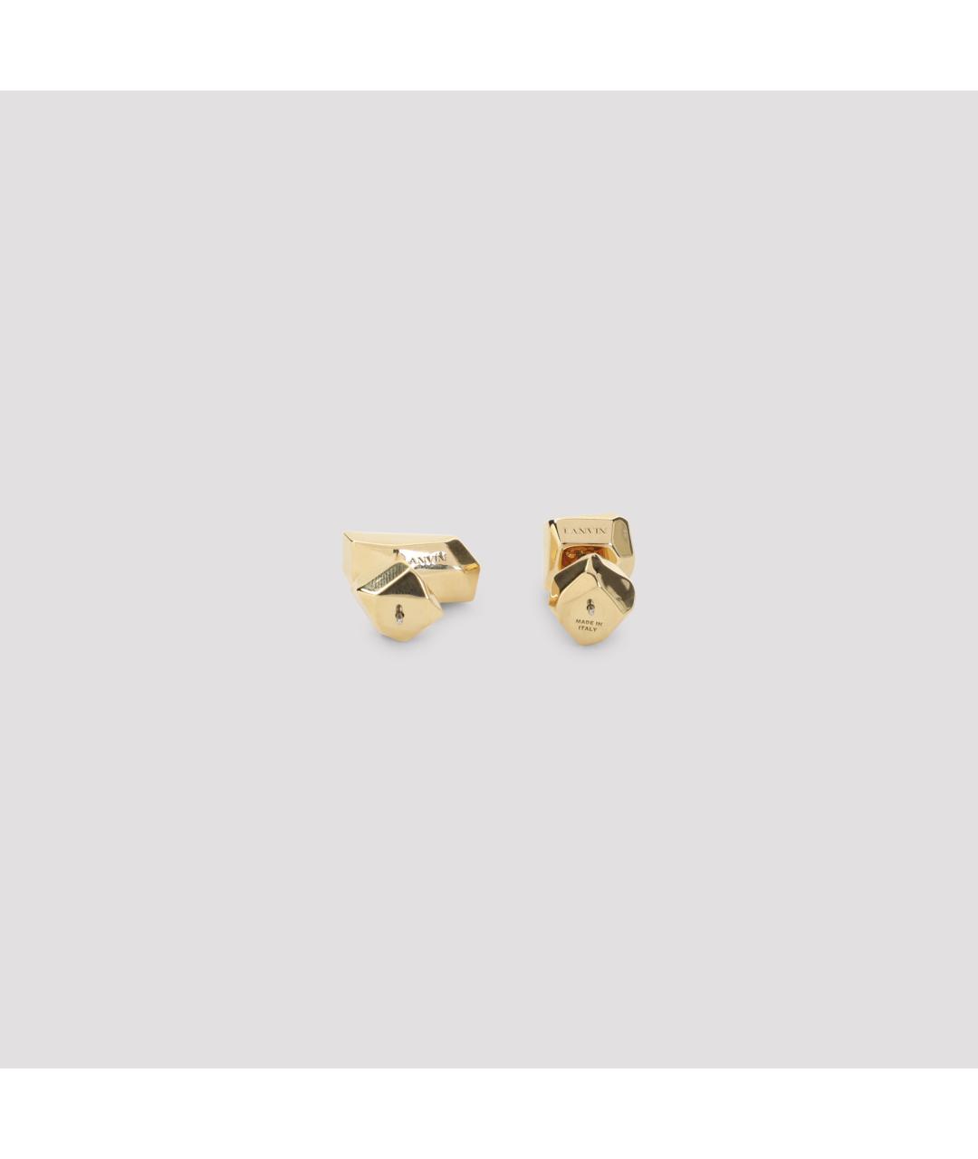 LANVIN Золотые латунные серьги, фото 3