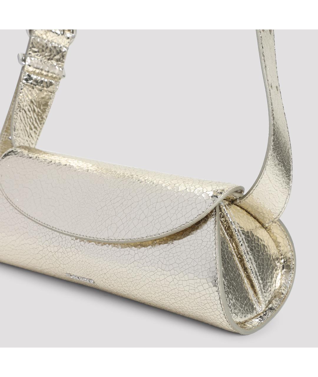 JIL SANDER Золотая кожаная сумка через плечо, фото 3