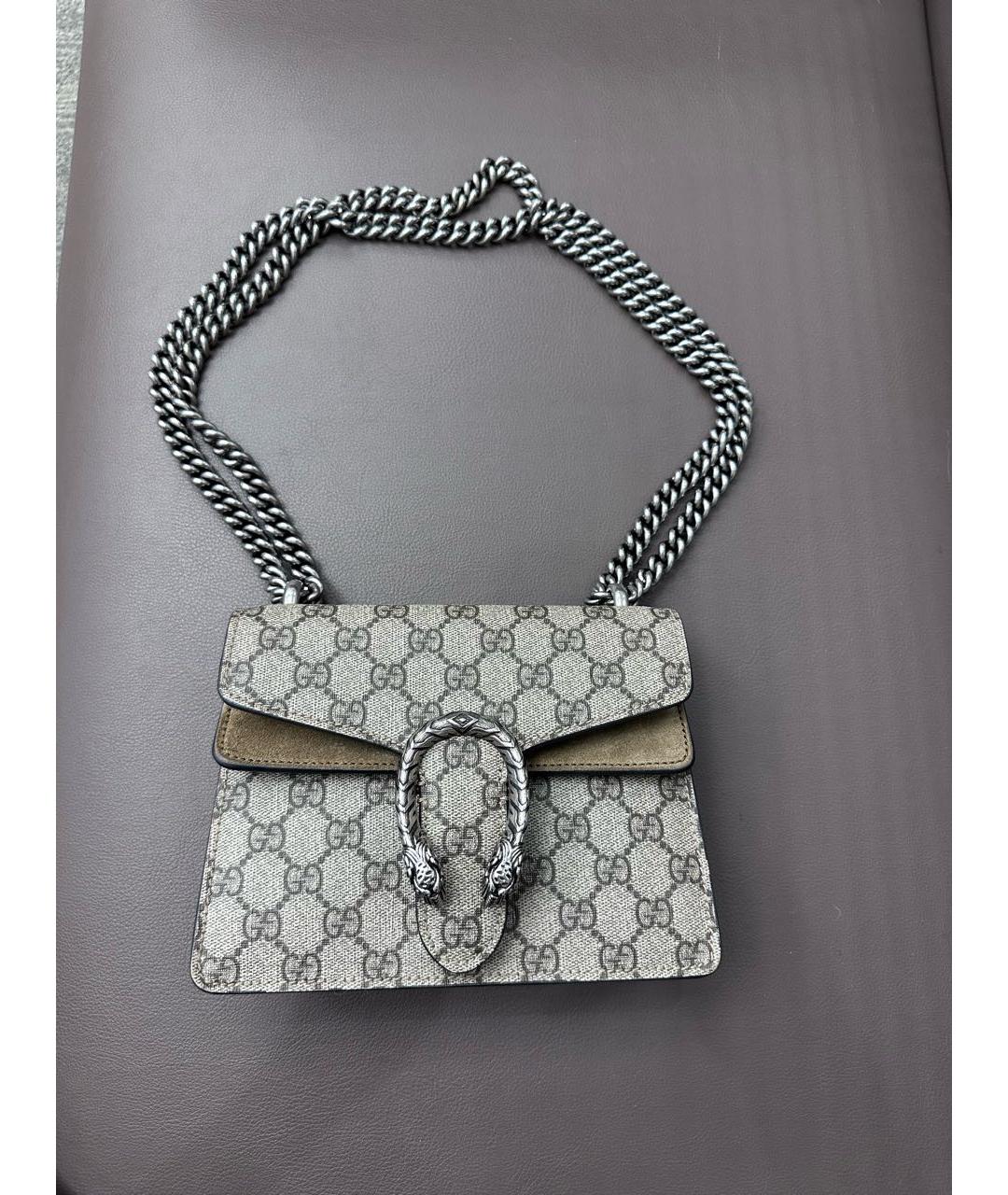 GUCCI Коричневая кожаная сумка через плечо, фото 5