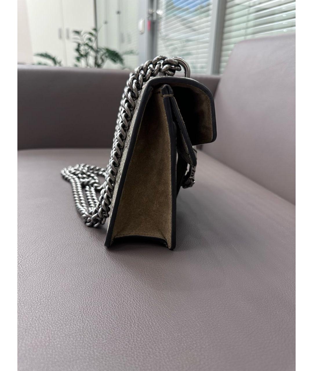 GUCCI Коричневая кожаная сумка через плечо, фото 2