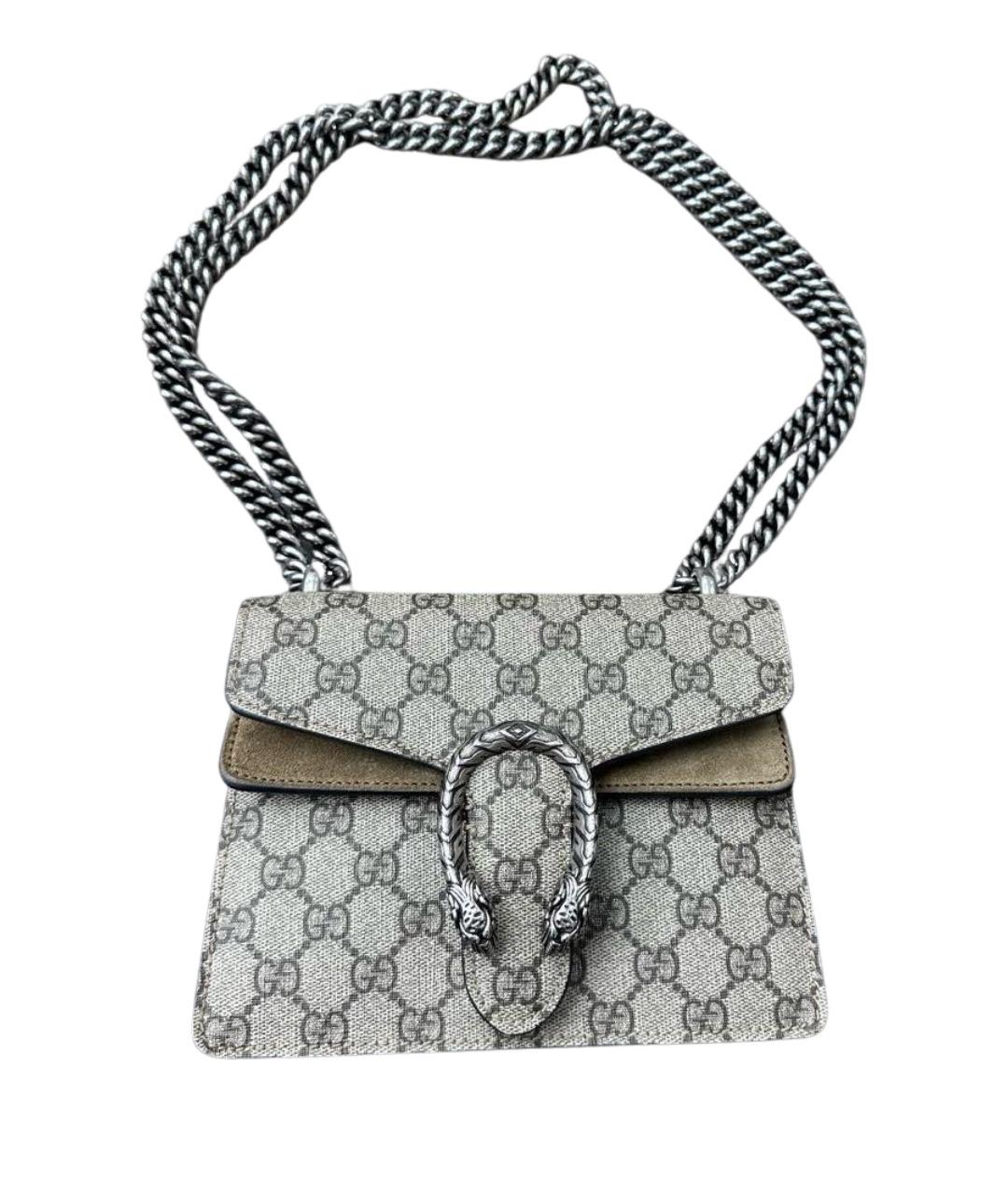 GUCCI Коричневая кожаная сумка через плечо, фото 1