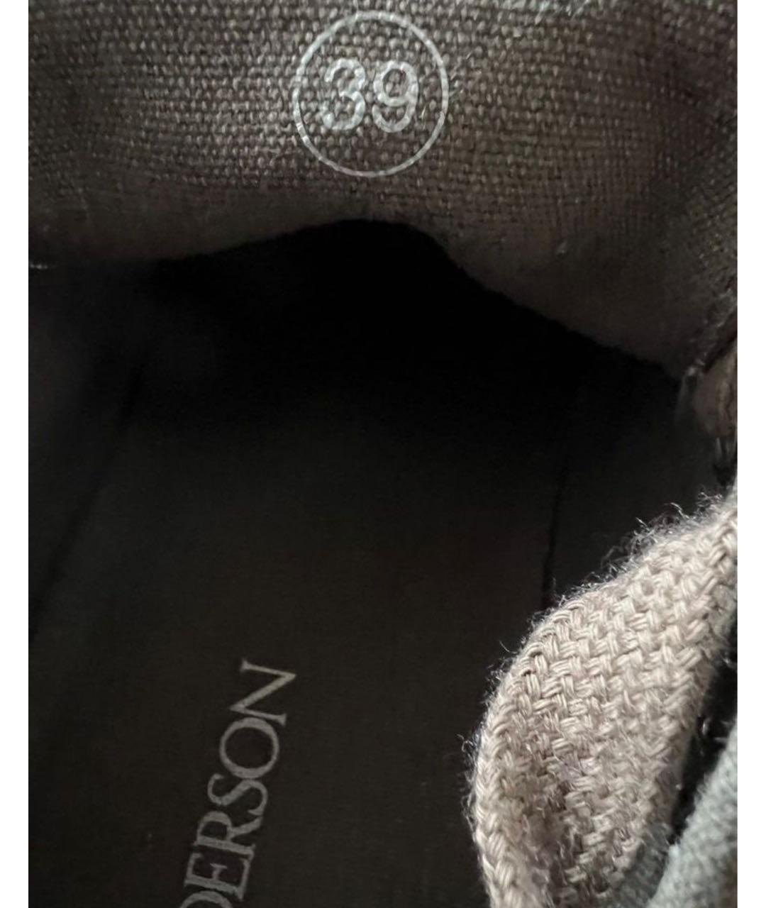 J.W.ANDERSON Коричневые текстильные кроссовки, фото 6