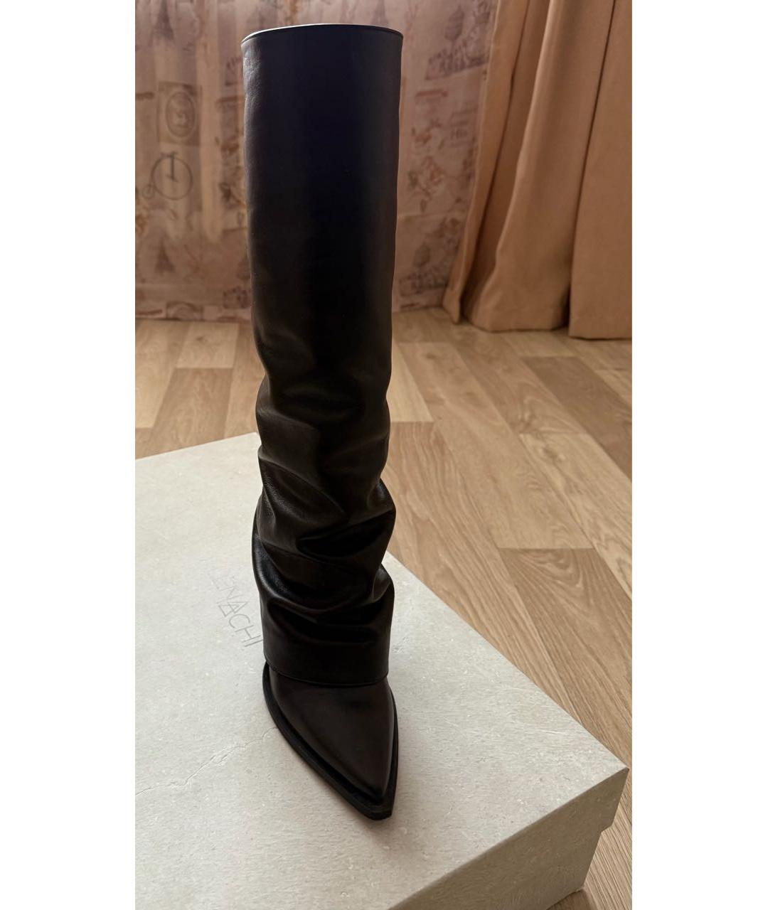 ELENA IACHI Черные кожаные сапоги, фото 2