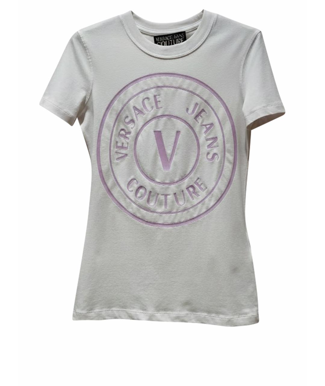 VERSACE JEANS COUTURE Белая хлопковая футболка, фото 1