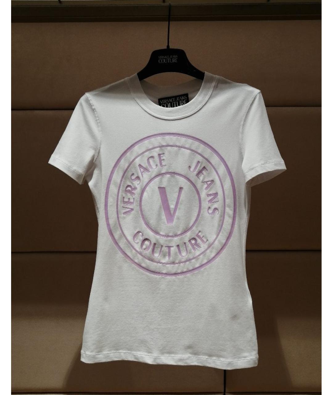 VERSACE JEANS COUTURE Белая хлопковая футболка, фото 3