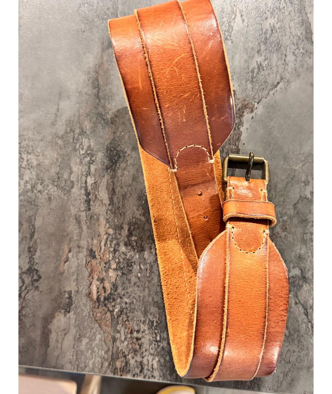 LANVIN Коричневый кожаный ремень, фото 5