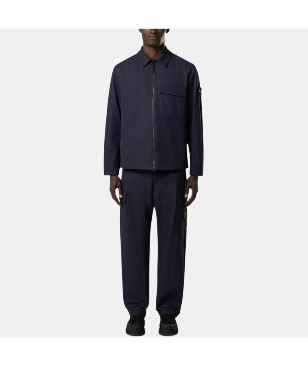 STONE ISLAND Синяя кэжуал рубашка, фото 3