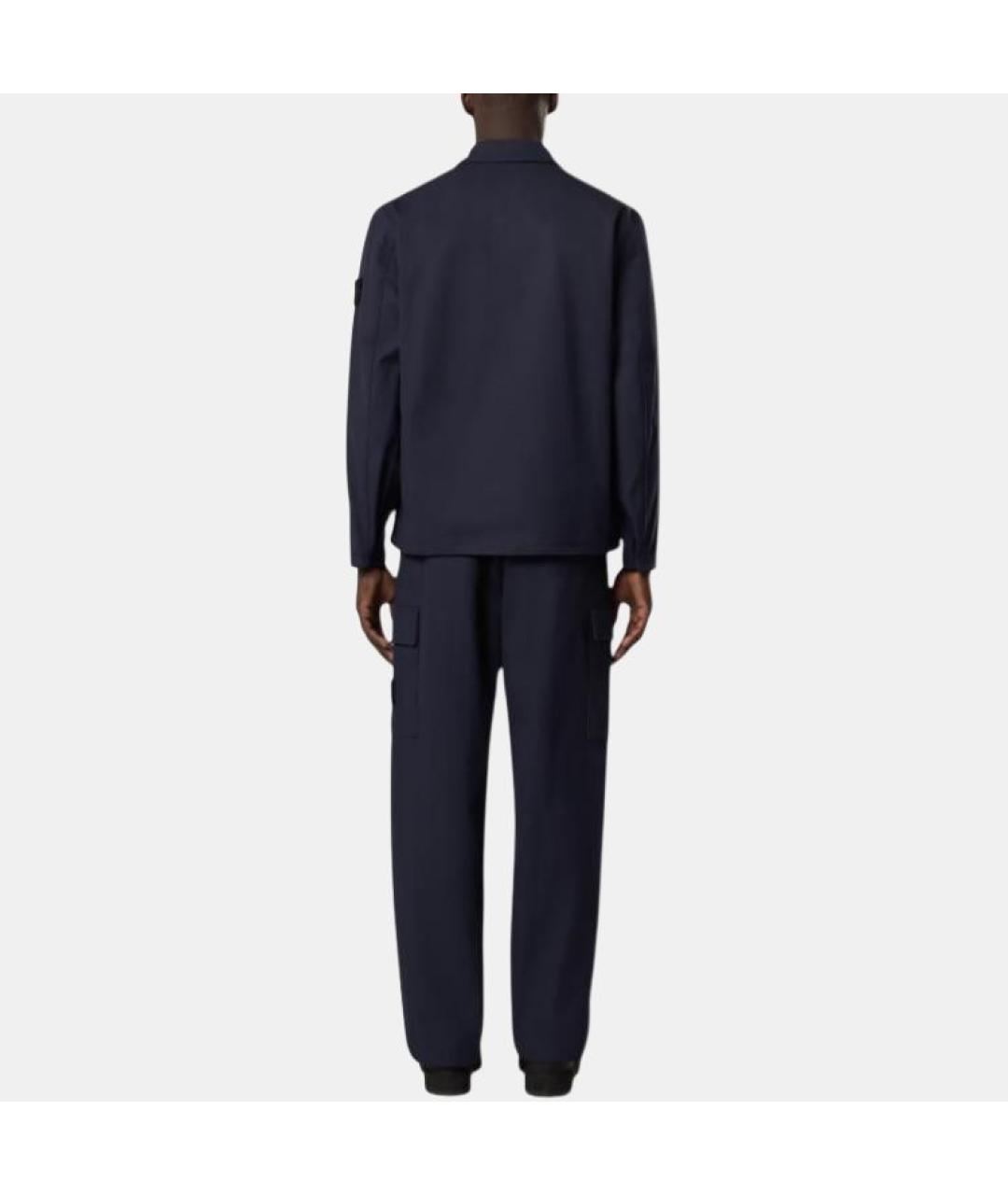 STONE ISLAND Синяя кэжуал рубашка, фото 4