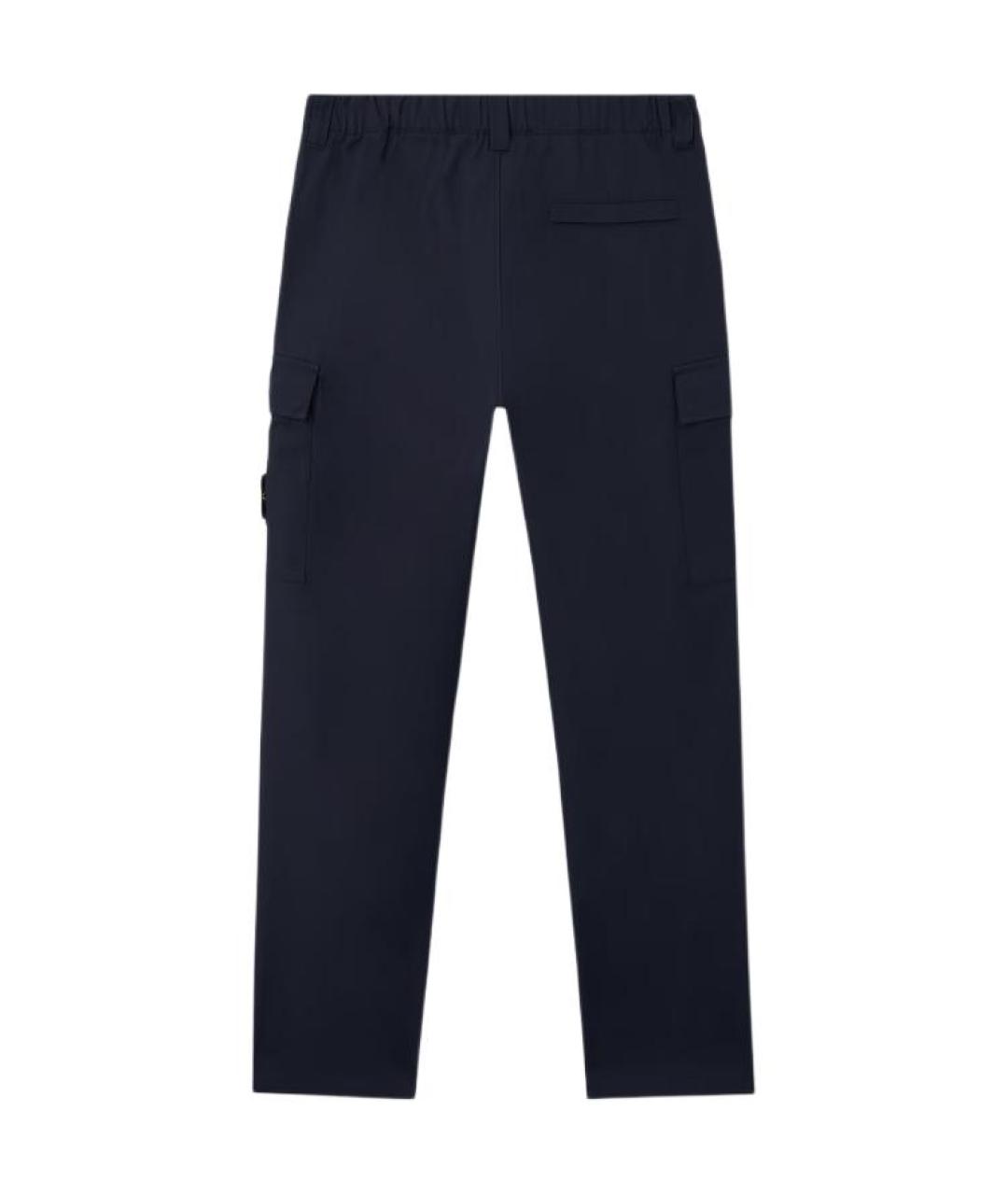 STONE ISLAND Темно-синие хлопковые брюки чинос, фото 2