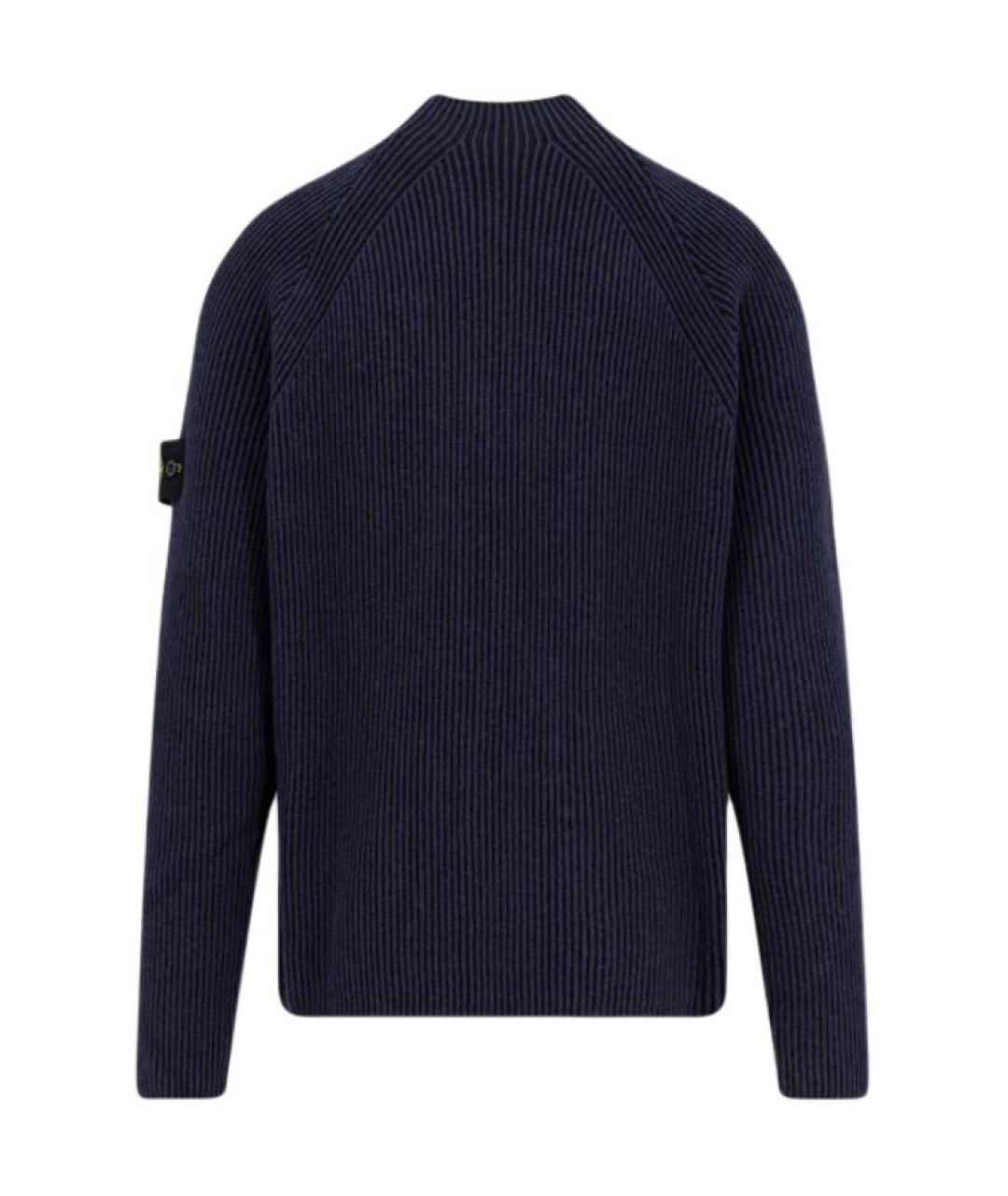 STONE ISLAND Синий шерстяной джемпер / свитер, фото 2