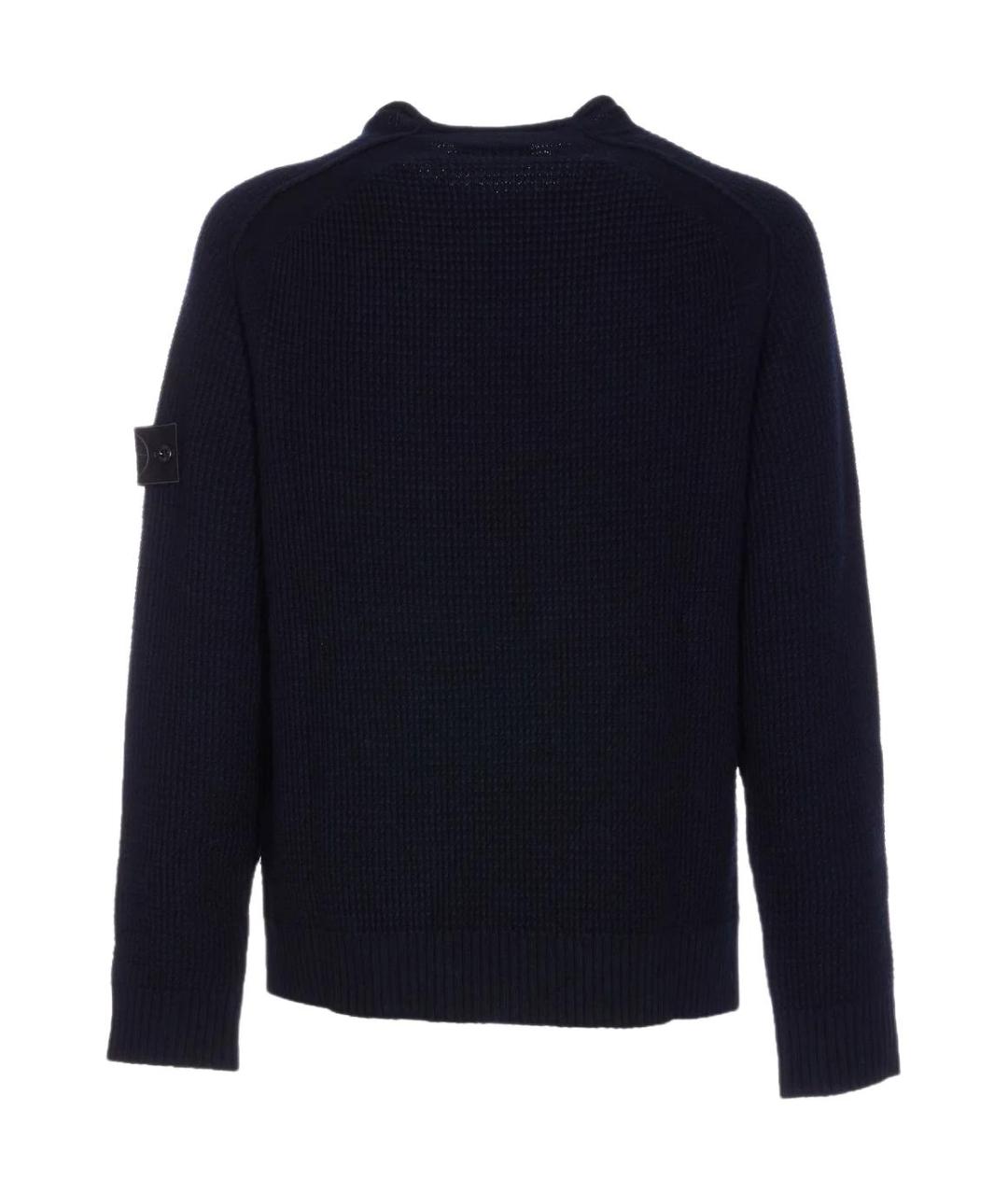 STONE ISLAND Синий шерстяной джемпер / свитер, фото 2