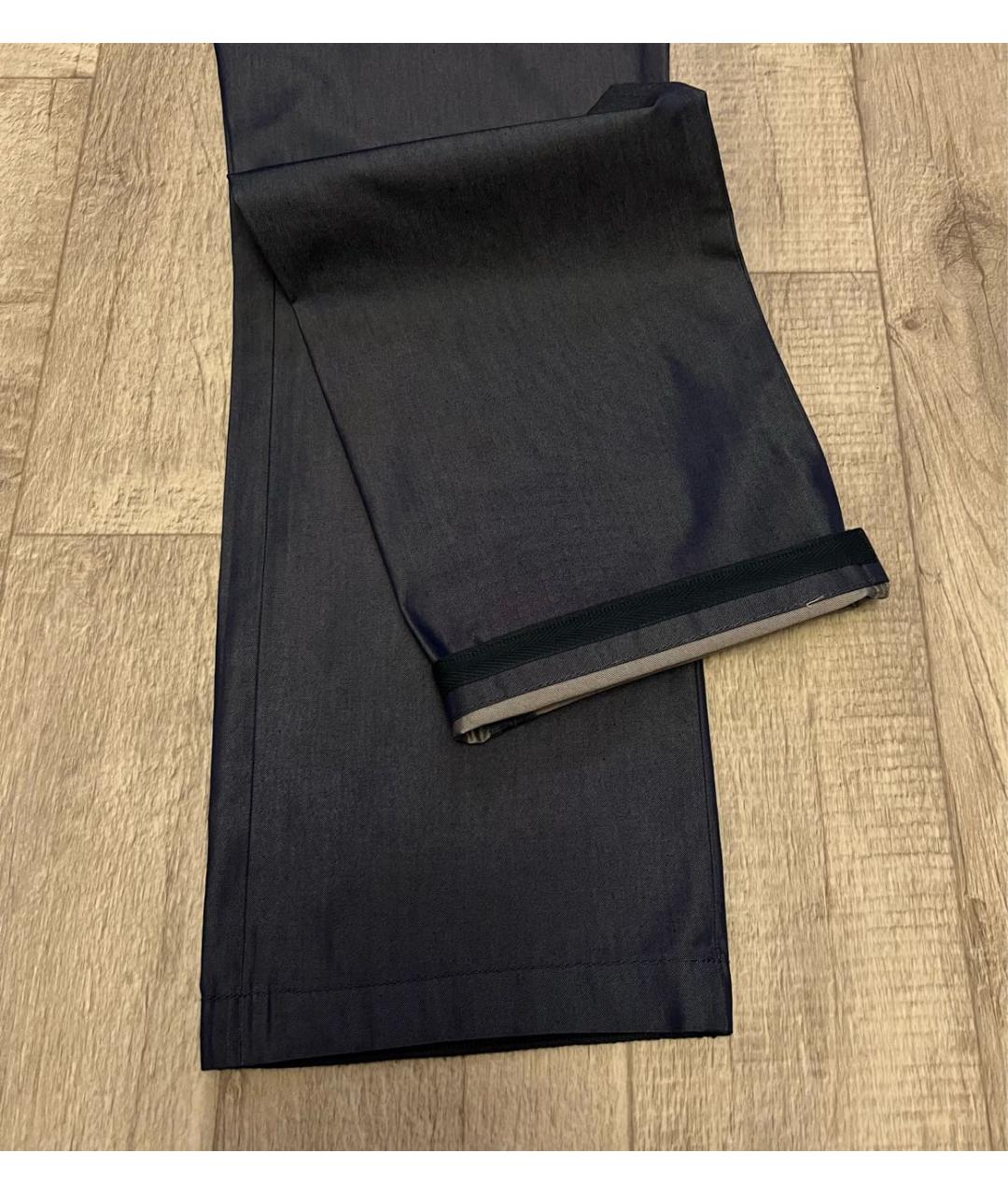 ZILLI Синие хлопковые прямые джинсы, фото 6