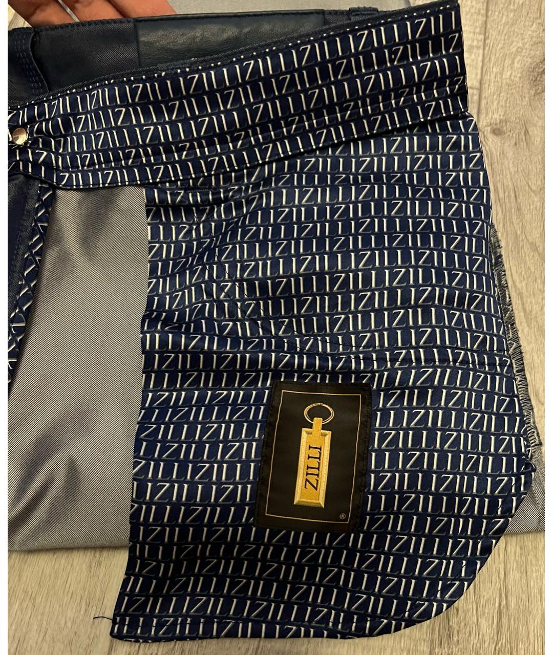 ZILLI Синие хлопковые прямые джинсы, фото 8