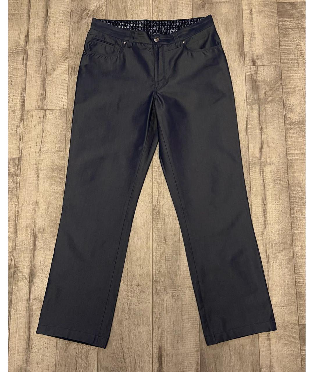 ZILLI Синие хлопковые прямые джинсы, фото 9