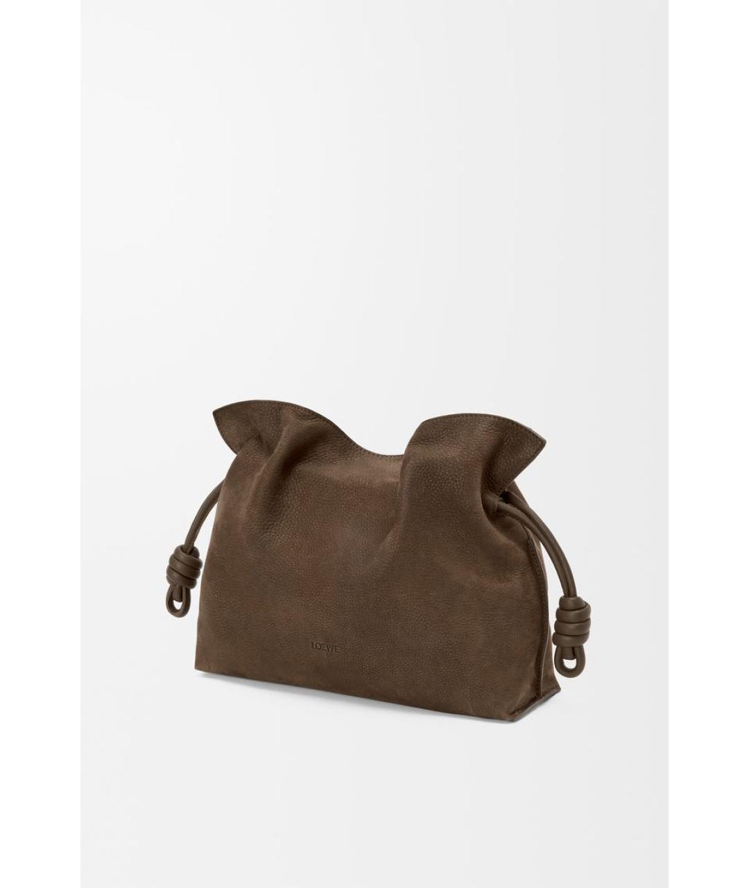 LOEWE Коричневая кожаная сумка через плечо, фото 4