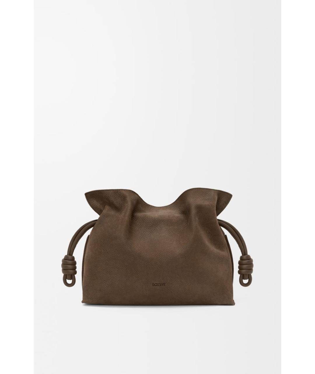 LOEWE Коричневая кожаная сумка через плечо, фото 5