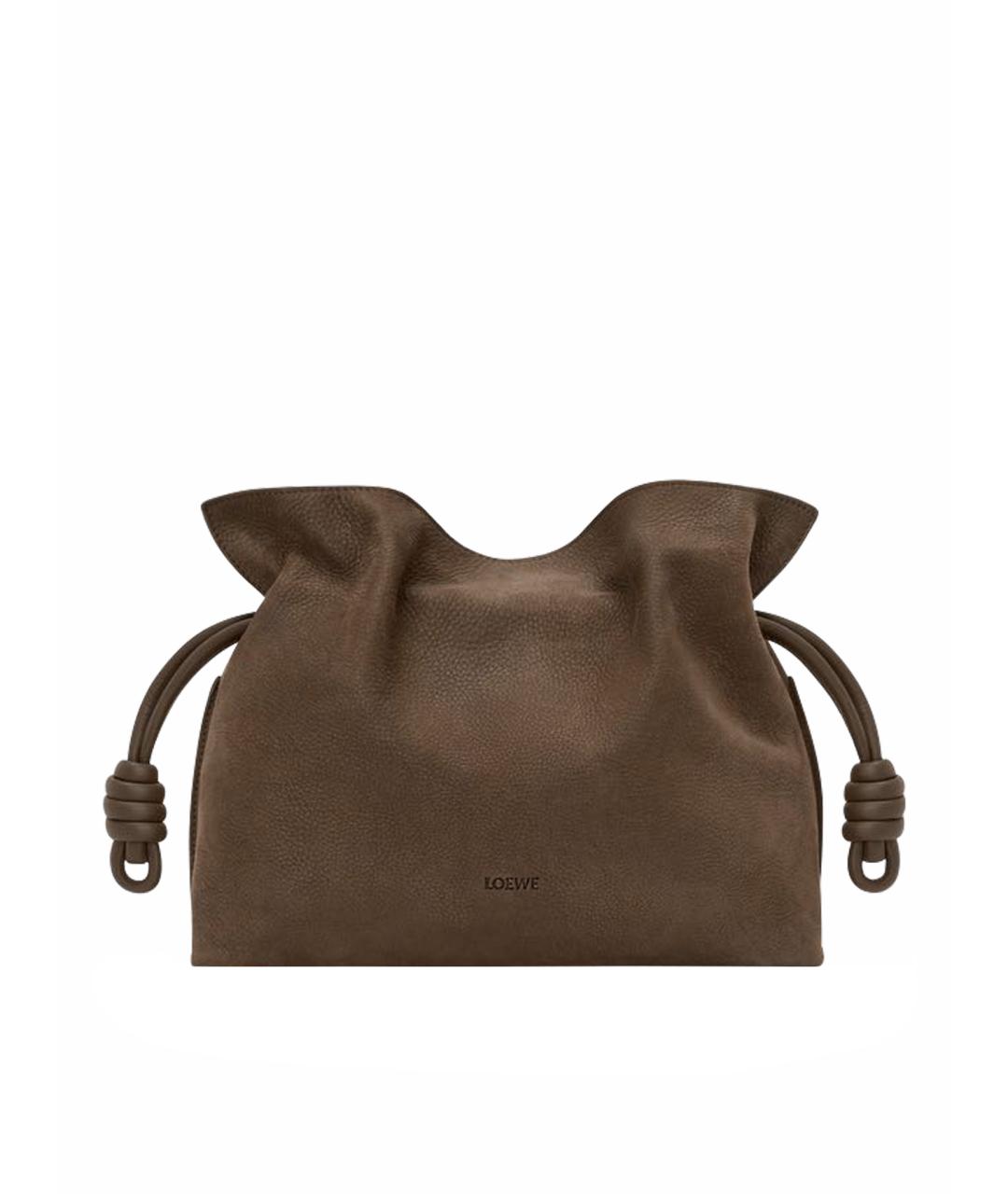 LOEWE Коричневая кожаная сумка через плечо, фото 1