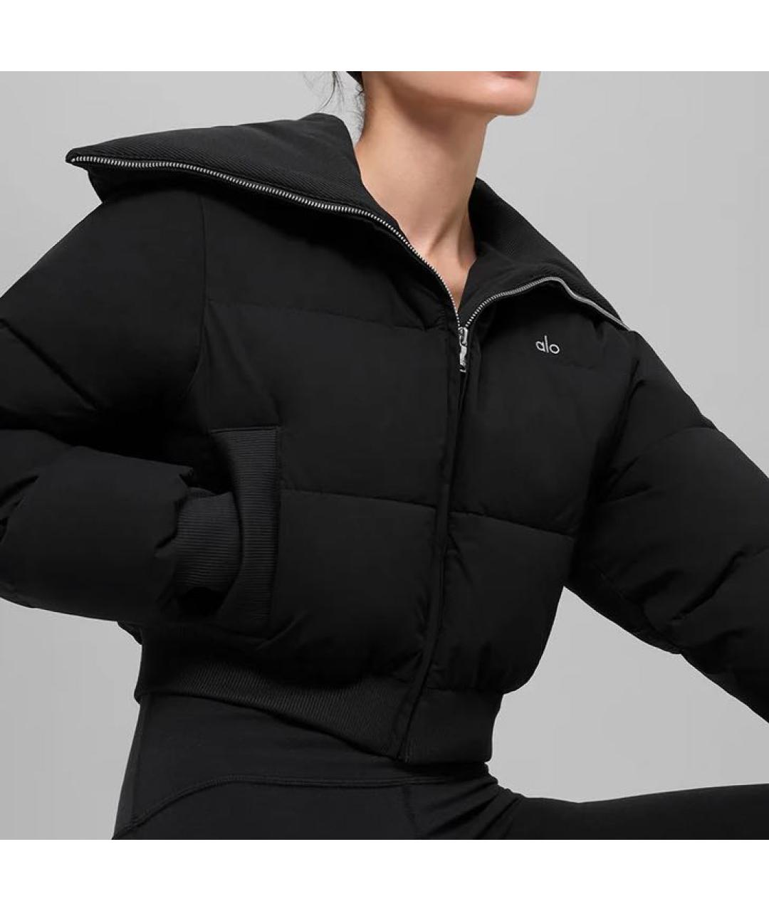 ALO YOGA Черная полиэстеровая куртка, фото 4
