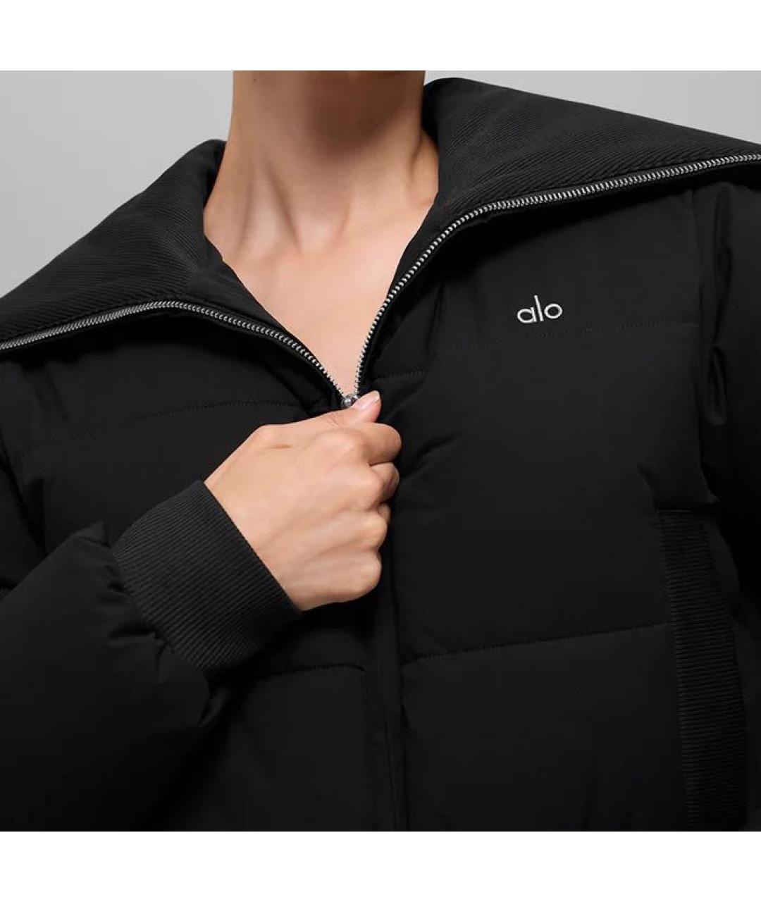 ALO YOGA Черная полиэстеровая куртка, фото 3