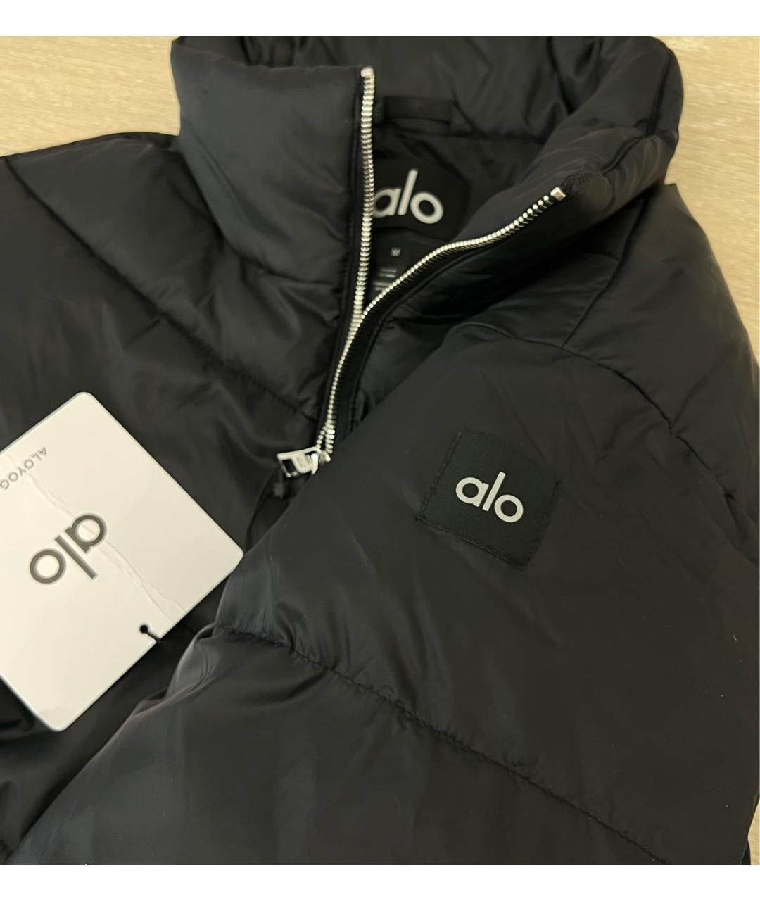 ALO YOGA Черная полиэстеровая куртка, фото 8