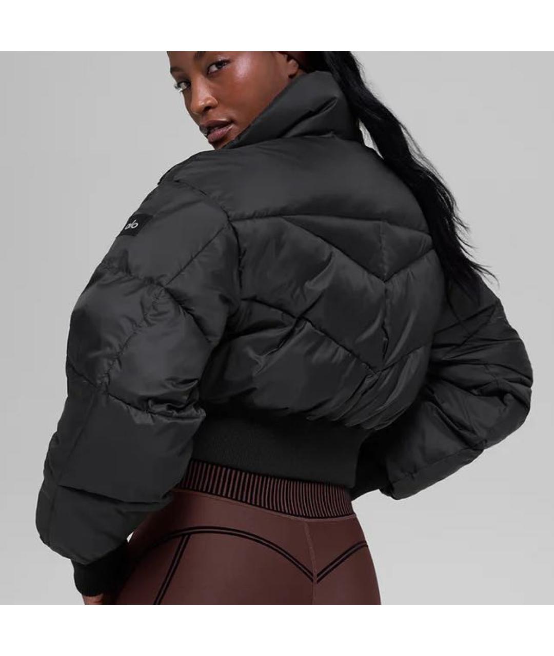 ALO YOGA Черная полиэстеровая куртка, фото 2