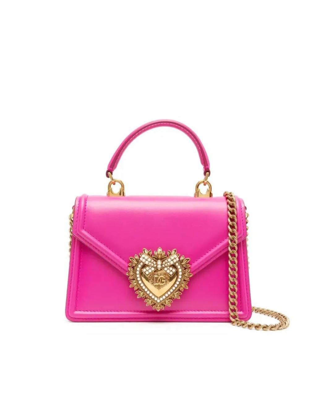 DOLCE&GABBANA Розовая тканевая сумка через плечо, фото 2