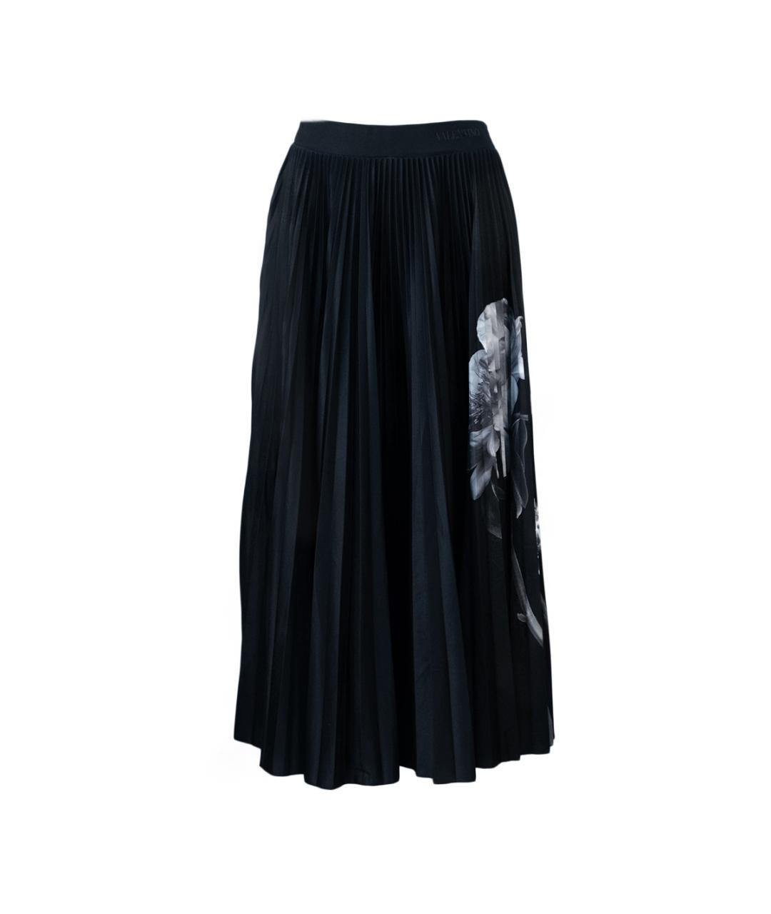 VALENTINO Черная полиэстеровая юбка миди, фото 1
